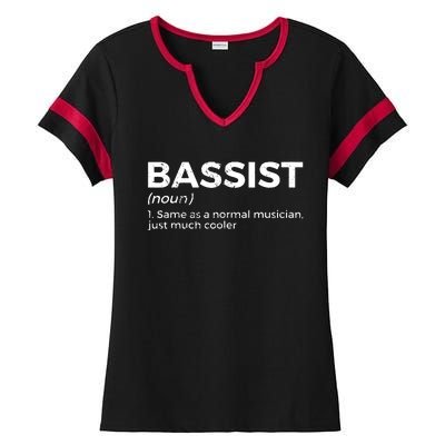 Bassist Definition Bass Player For Musicians Ladies Halftime Notch Neck Tee