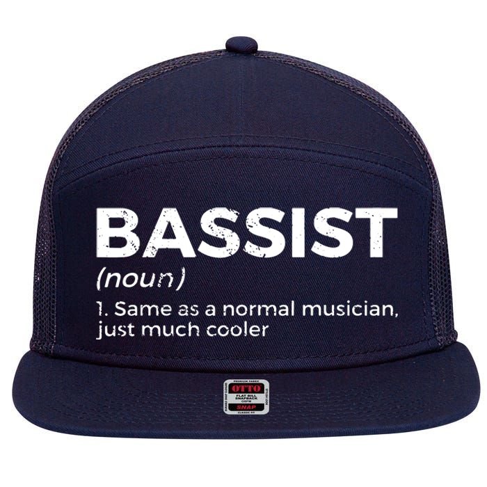 Bassist Definition Bass Player For Musicians 7 Panel Mesh Trucker Snapback Hat