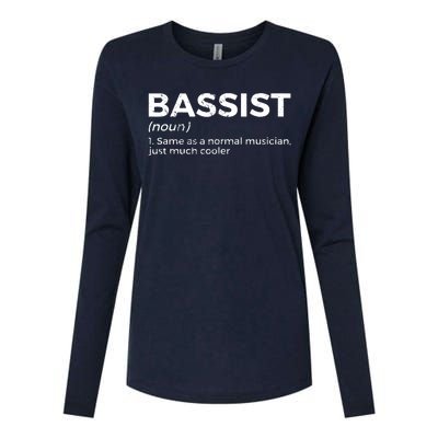 Bassist Definition Bass Player For Musicians Womens Cotton Relaxed Long Sleeve T-Shirt