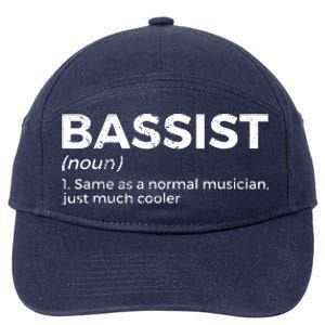 Bassist Definition Bass Player For Musicians 7-Panel Snapback Hat