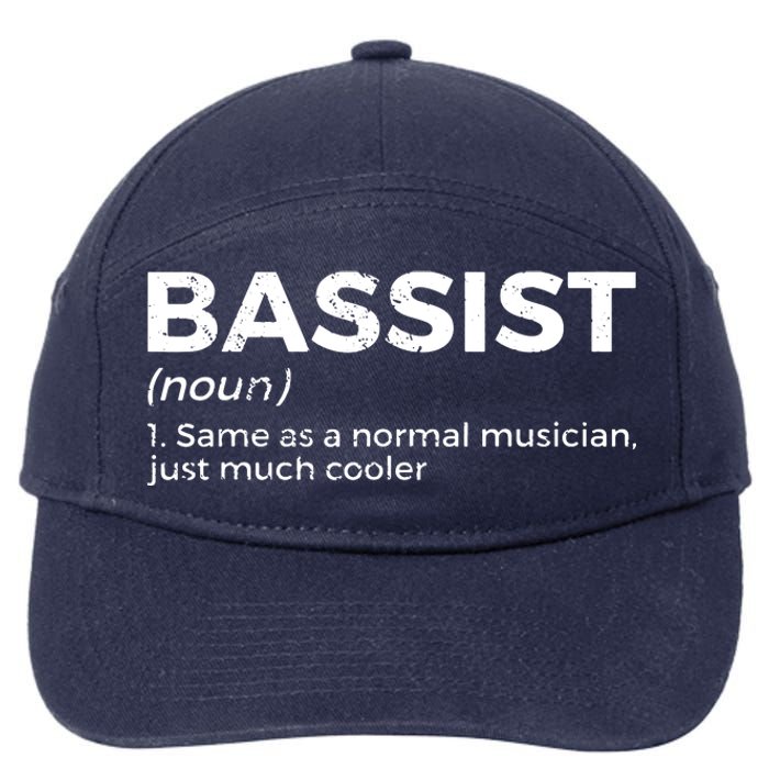 Bassist Definition Bass Player For Musicians 7-Panel Snapback Hat