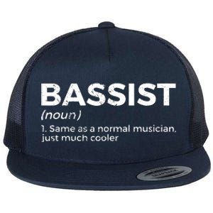 Bassist Definition Bass Player For Musicians Flat Bill Trucker Hat