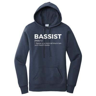 Bassist Definition Bass Player For Musicians Women's Pullover Hoodie