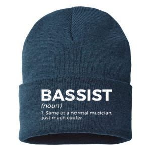 Bassist Definition Bass Player For Musicians Sustainable Knit Beanie