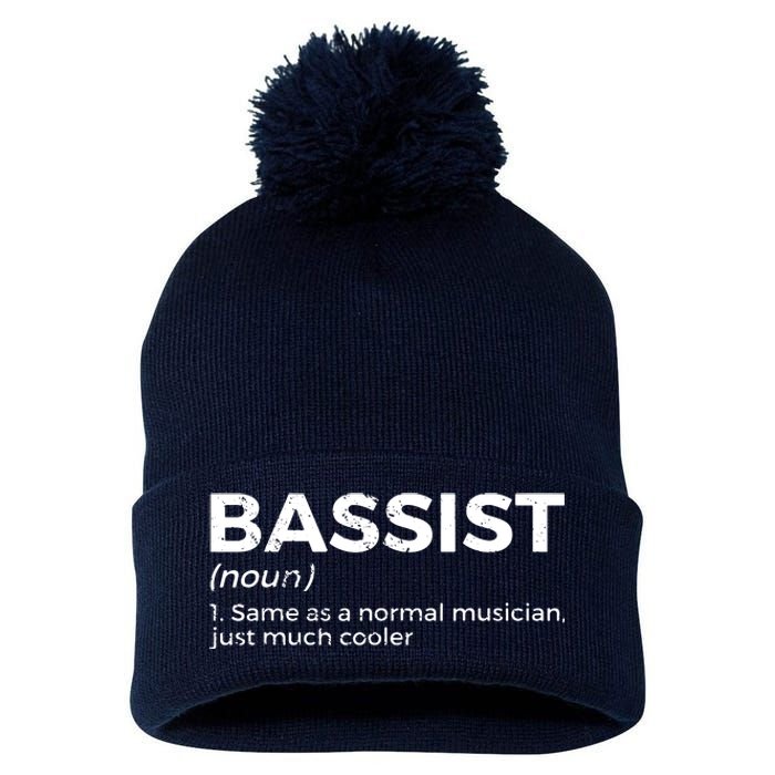 Bassist Definition Bass Player For Musicians Pom Pom 12in Knit Beanie