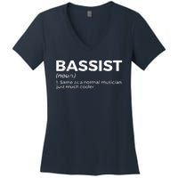 Bassist Definition Bass Player For Musicians Women's V-Neck T-Shirt