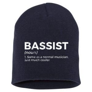 Bassist Definition Bass Player For Musicians Short Acrylic Beanie