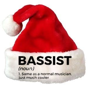 Bassist Definition Bass Player For Musicians Premium Christmas Santa Hat