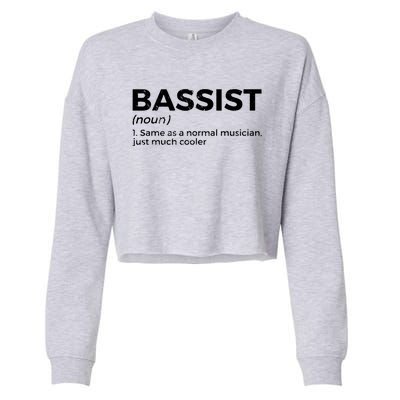 Bassist Definition Bass Player For Musicians Cropped Pullover Crew