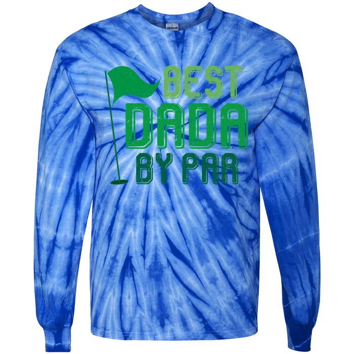 Best Dada By Par Funny Gift For FatherS Day Golfer Dad Grandpa Gift Tie-Dye Long Sleeve Shirt