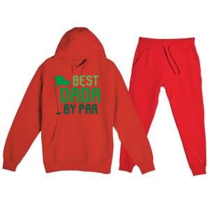 Best Dada By Par Funny Gift For FatherS Day Golfer Dad Grandpa Gift Premium Hooded Sweatsuit Set