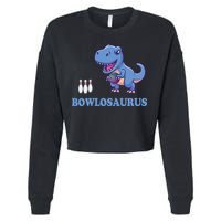 Bowling Dinosaur Cropped Pullover Crew