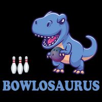 Bowling Dinosaur Cropped Pullover Crew