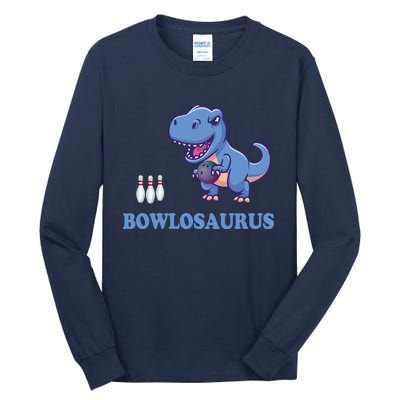 Bowling Dinosaur Tall Long Sleeve T-Shirt