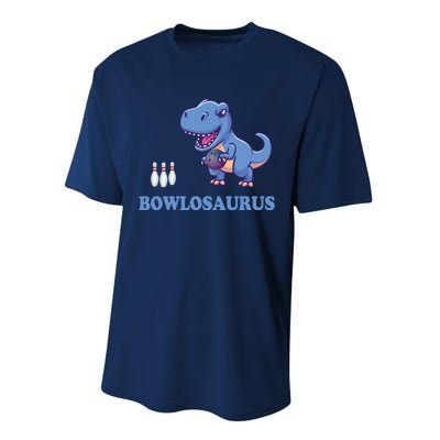 Bowling Dinosaur Performance Sprint T-Shirt