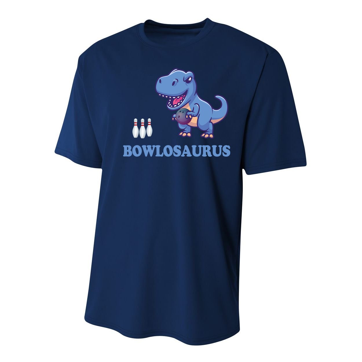 Bowling Dinosaur Youth Performance Sprint T-Shirt