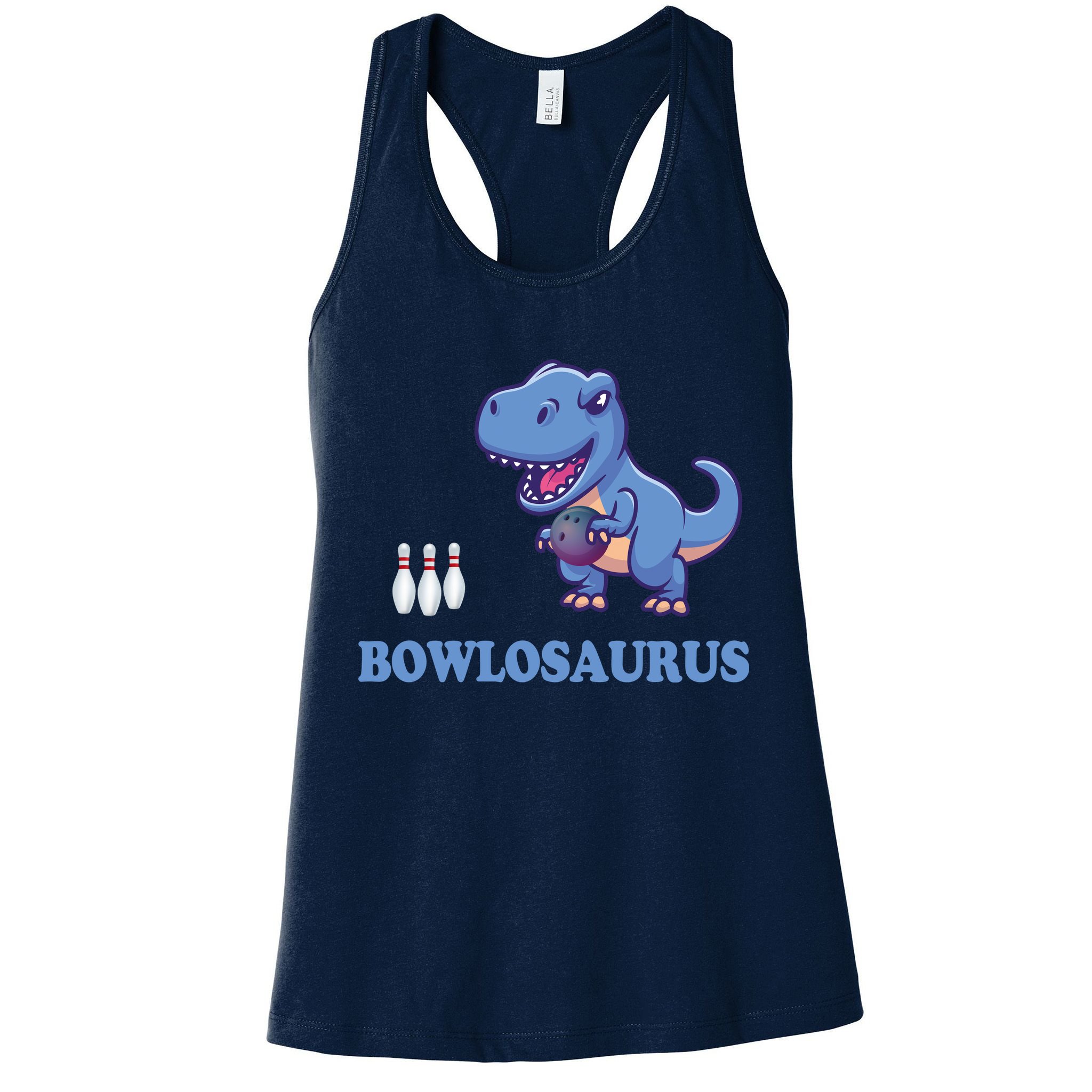 Bowling Dinosaur Womens Tank Top