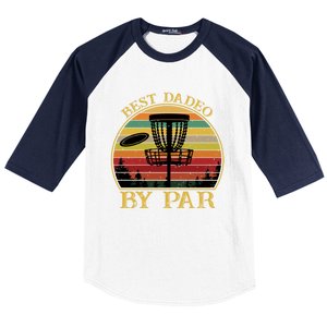 Best Dadeo By Par Funny Disc Golfing Dad Gift Baseball Sleeve Shirt