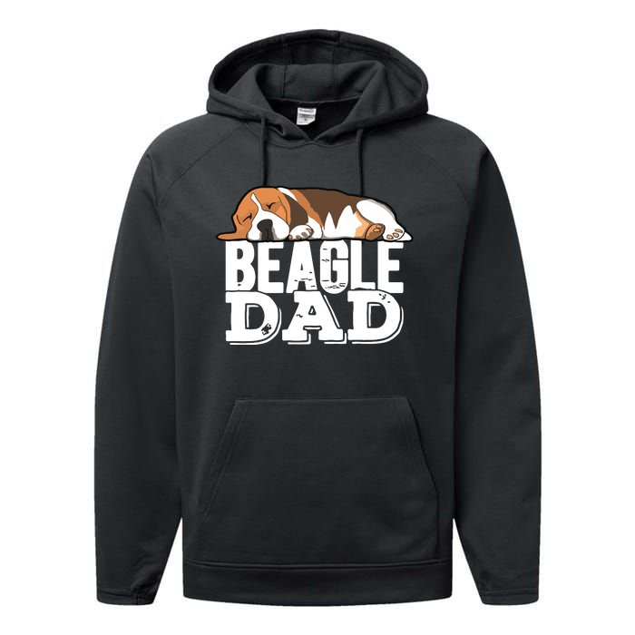 Beagle Dad Beagle Dog Lover Gift Premium Performance Fleece Hoodie