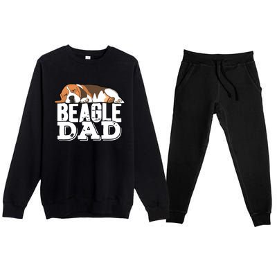 Beagle Dad Beagle Dog Lover Gift Premium Premium Crewneck Sweatsuit Set