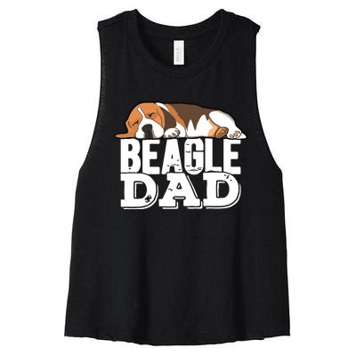 Beagle Dad Beagle Dog Lover Gift Premium Women's Racerback Cropped Tank