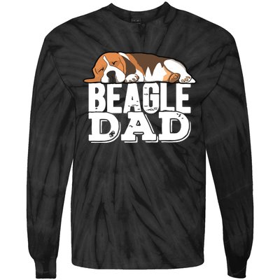 Beagle Dad Beagle Dog Lover Gift Premium Tie-Dye Long Sleeve Shirt