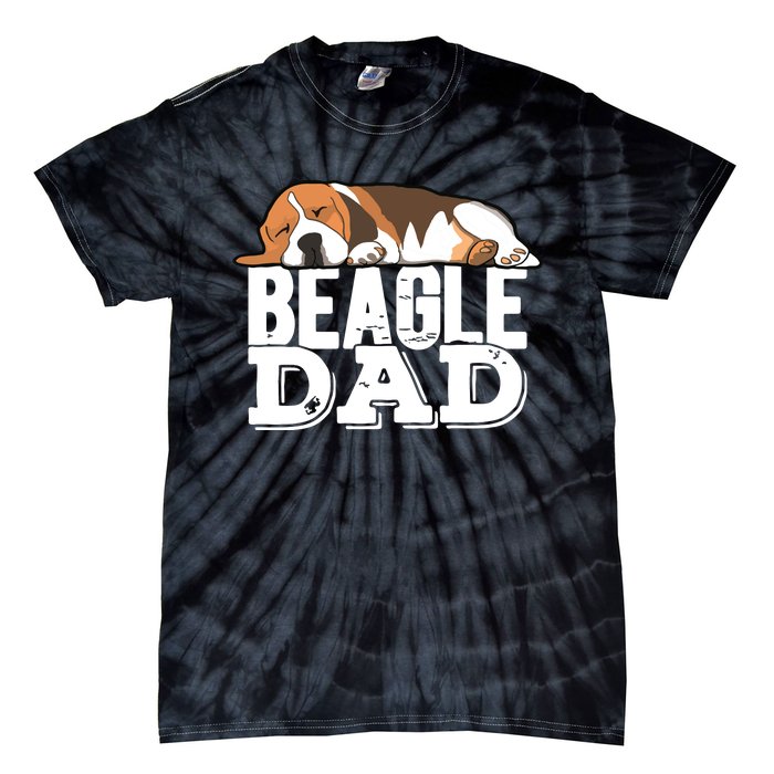 Beagle Dad Beagle Dog Lover Gift Premium Tie-Dye T-Shirt