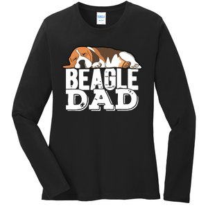 Beagle Dad Beagle Dog Lover Gift Premium Ladies Long Sleeve Shirt