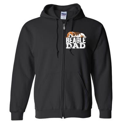 Beagle Dad Beagle Dog Lover Gift Premium Full Zip Hoodie