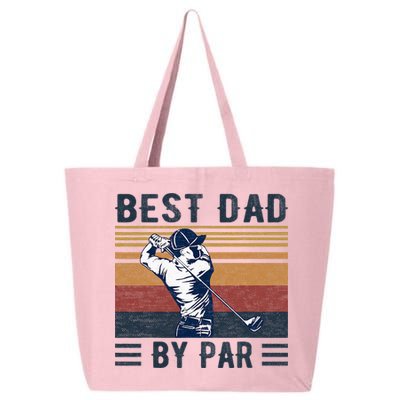 Best Dad By Par Vintage Golf Player Father's Day 25L Jumbo Tote
