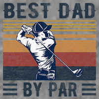 Best Dad By Par Vintage Golf Player Father's Day Toddler Hoodie