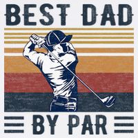 Best Dad By Par Vintage Golf Player Father's Day Button