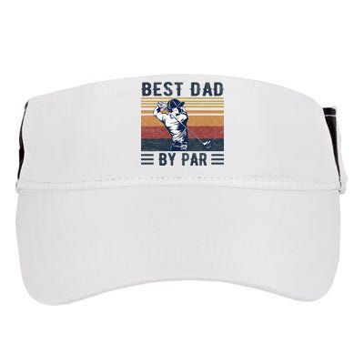 Best Dad By Par Vintage Golf Player Father's Day Adult Drive Performance Visor