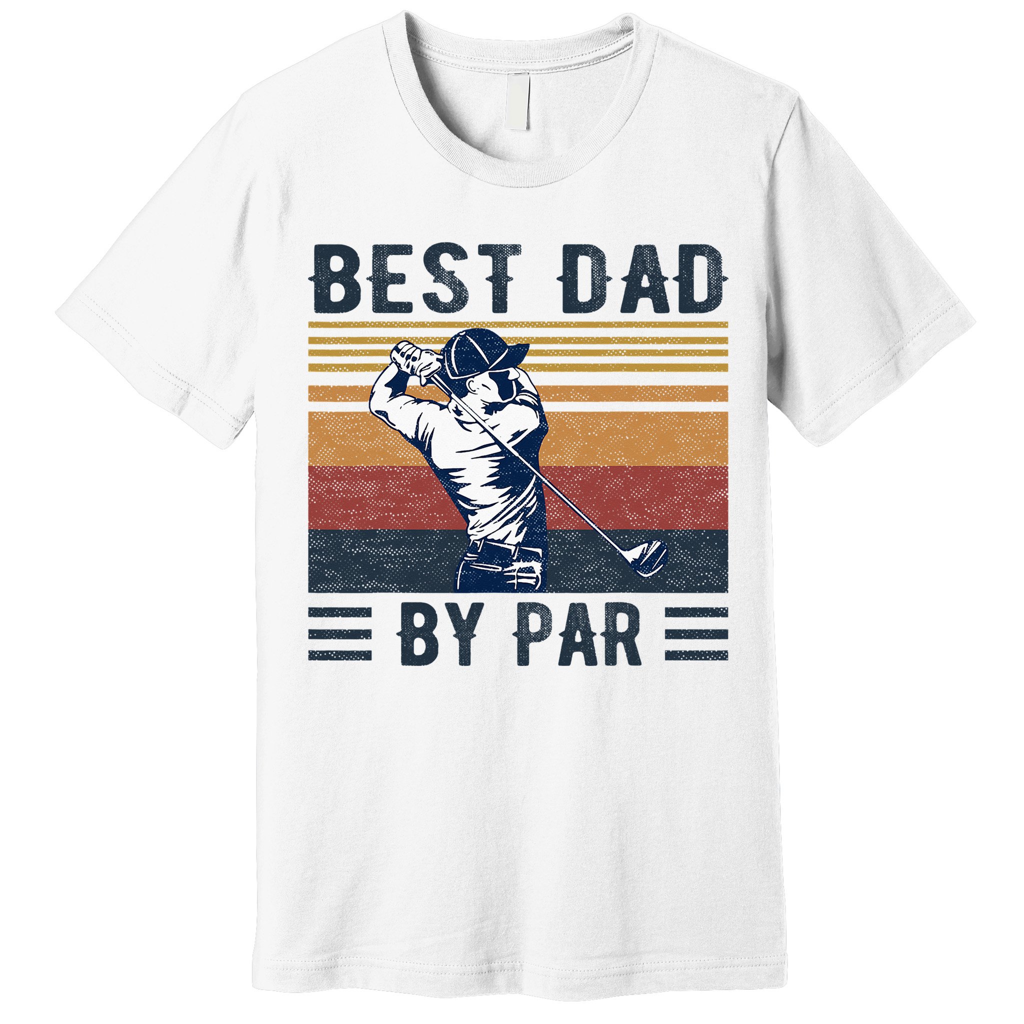 Best Dad By Par Vintage Golf Player Father's Day Premium T-Shirt