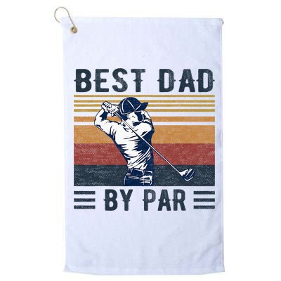 Best Dad By Par Vintage Golf Player Father's Day Golf Towel