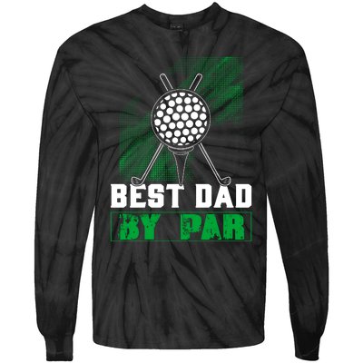 BEST DAD By PAR Custom Golf T Tie-Dye Long Sleeve Shirt