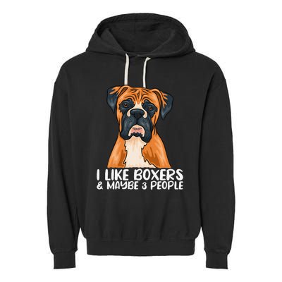 Boxer Dog Boxer Lover Gift Funny Boxer Garment-Dyed Fleece Hoodie