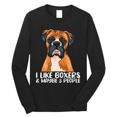 Boxer Dog Boxer Lover Gift Funny Boxer Long Sleeve Shirt