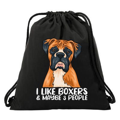 Boxer Dog Boxer Lover Gift Funny Boxer Drawstring Bag