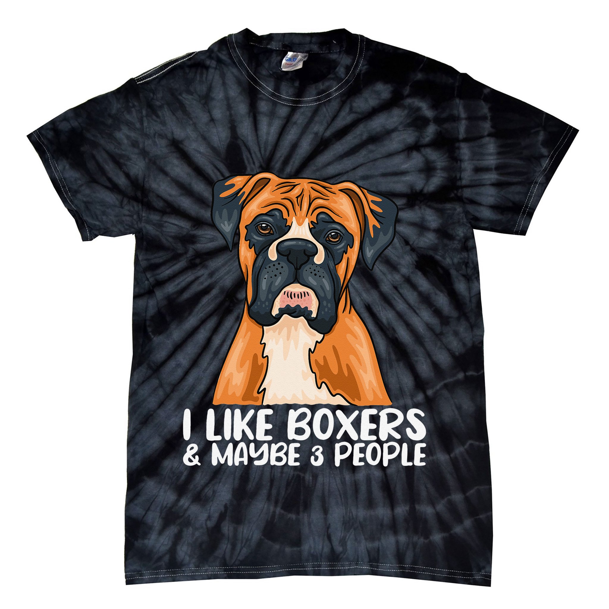 Boxer Dog Boxer Lover Gift Funny Boxer Tie-Dye T-Shirt