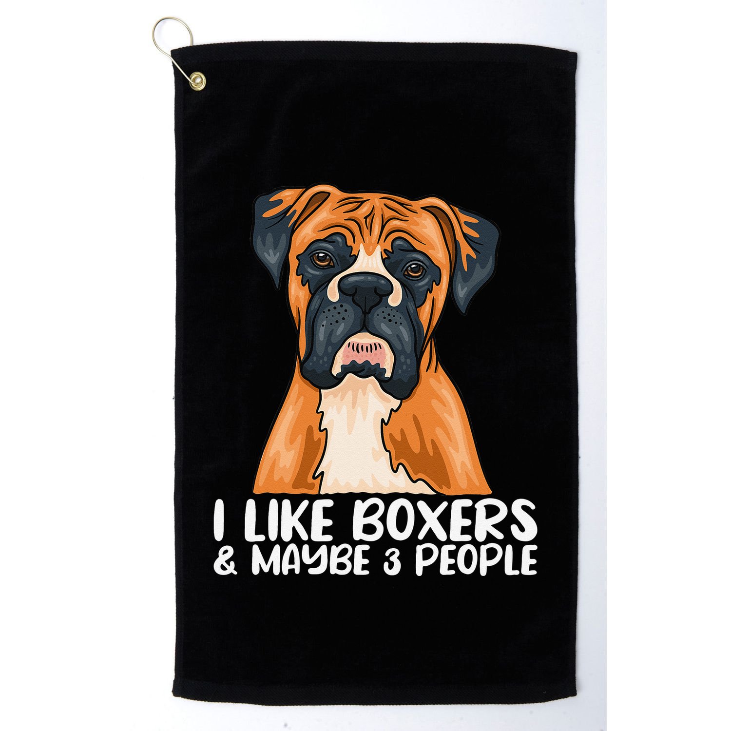 Boxer Dog Boxer Lover Gift Funny Boxer Golf Towel