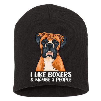 Boxer Dog Boxer Lover Gift Funny Boxer Short Acrylic Beanie