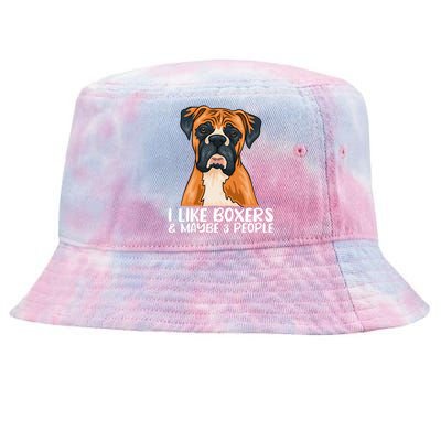 Boxer Dog Boxer Lover Gift Funny Boxer Tie-Dyed Bucket Hat