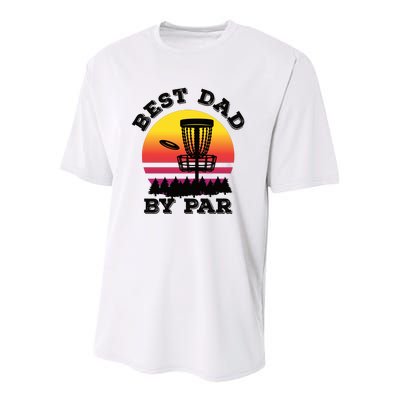 Best Dad By Par Disc Golf Frisbee Golf Youth Performance Sprint T-Shirt