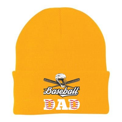 Baseball Dad Best Gift For Fathers Softball Lovers Gift Knit Cap Winter Beanie