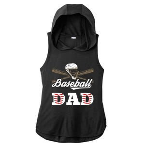 Baseball Dad Best Gift For Fathers Softball Lovers Gift Ladies PosiCharge Tri-Blend Wicking Draft Hoodie Tank