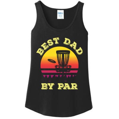 Best Dad By Par Disc Golf Frisbee Golf Ladies Essential Tank