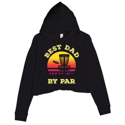 Best Dad By Par Disc Golf Frisbee Golf Crop Fleece Hoodie