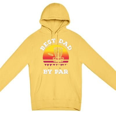 Best Dad By Par Disc Golf Frisbee Golf Premium Pullover Hoodie