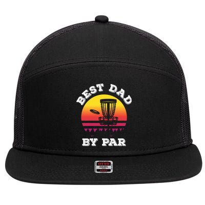 Best Dad By Par Disc Golf Frisbee Golf 7 Panel Mesh Trucker Snapback Hat